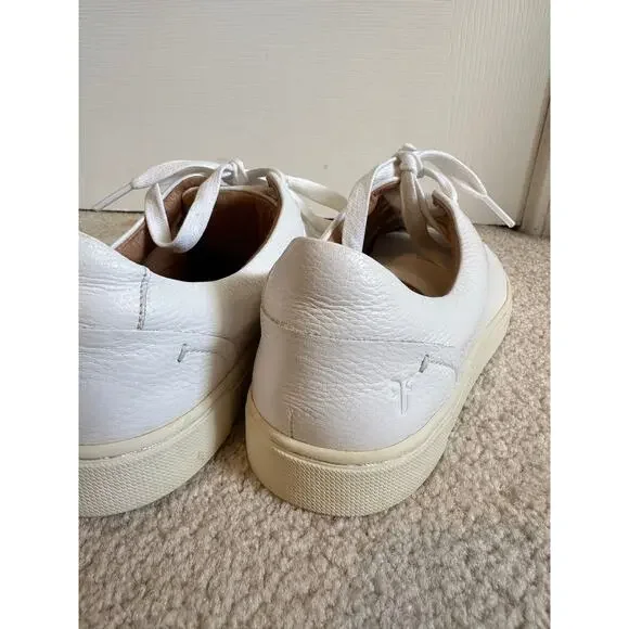 Frye Gia White Leather Sneakers W’s Size 9 - Picture 6 of 7